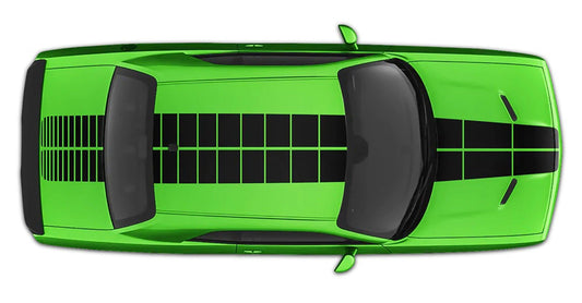 green car black Puls Rally Full Body Stripe