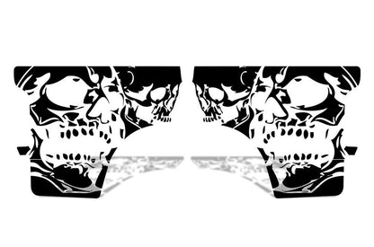 Dodge Ram Double Skull Bed Decals (Pair) : Vinyl Graphics Kit Fits (2002-2008)