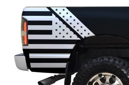 Dodge Ram US Flag Bed Decals (Pair) : Vinyl Graphics Kit Fits (2002-2008)