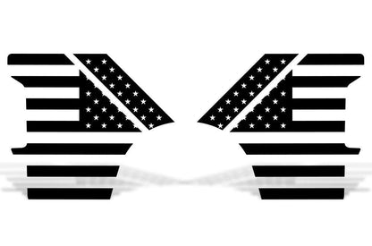 Dodge Ram US Flag Bed Decals (Pair) : Vinyl Graphics Kit Fits (2002-2008)