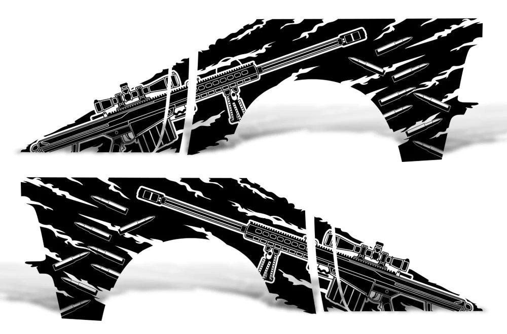 Dodge Ram 1500/2500/3500 (2009-2018) Custom Decals, Graphics and Stickers - Sniper bed Kit - Jkprostickers