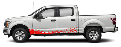 Ford F-150 Mud Splash Rocker Stripe Decals (Pair) : Vinyl Graphics Kit Fits (2015-2020)