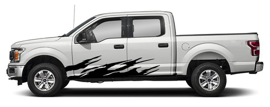 Ford F-150 Brush Rocker Stripes Decals (Pair) : Vinyl Graphics Kit Fits (2015-2020)