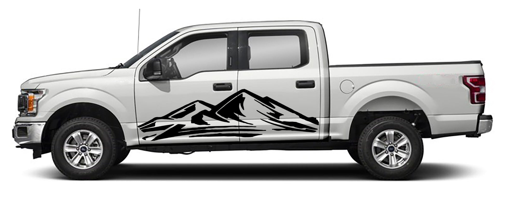Ford F-150 Giant Mountain Mount Door Decals (Pair) : Vinyl Graphics Kit Fits (2015-2020)