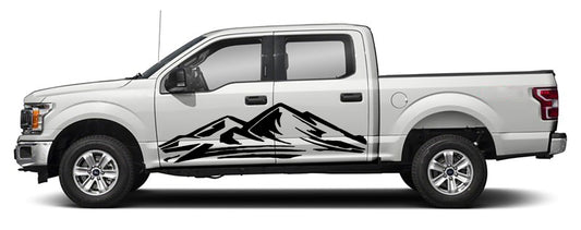 Ford F-150 Giant Mountain Mount Door Decals (Pair) : Vinyl Graphics Kit Fits (2015-2020)