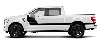 Ford F-150 Hockey Side Stripe Decals (Pair) : Vinyl Graphics Kit Fits (2021-2023)