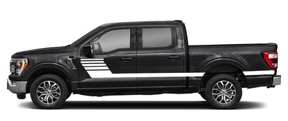 Ford F-150 Hockey Side Stripe Decals (Pair) : Vinyl Graphics Kit Fits (2021-2023)