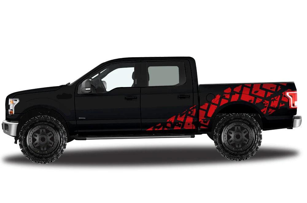 Ford F-150 (2015-2020) | Custom Decals, Graphics and Stickers - Tire Track Kit - Jkprostickers