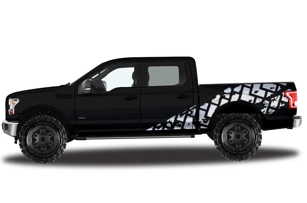 Ford F-150 (2015-2020) | Custom Decals, Graphics and Stickers - Tire Track Kit - Jkprostickers