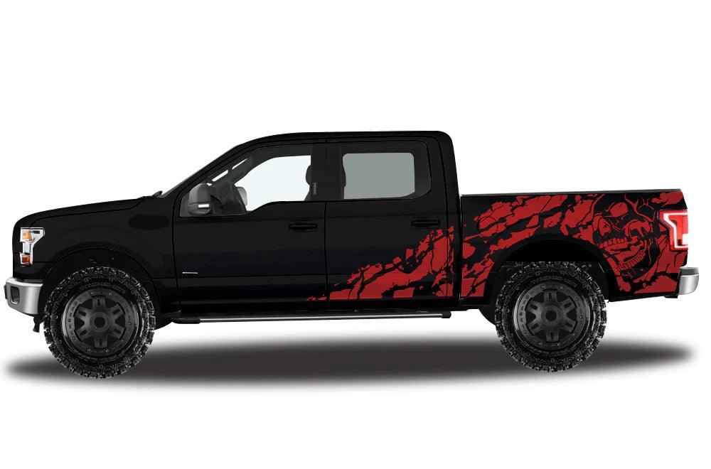 Ford F-150 SuperCrew (2015-2020) | Custom Decals, Graphics and Stickers - Nightmare Bed Kit - Jkprostickers