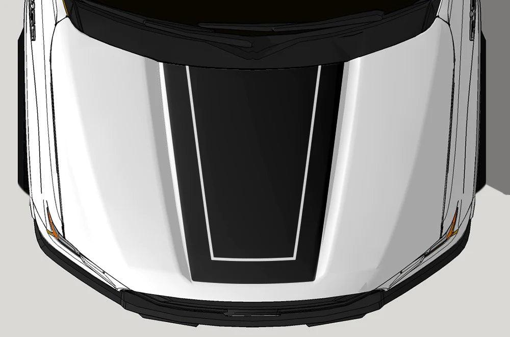 Ford F-150 Blackout Pin Striped Hood Decal : Vinyl Graphics Kit Fits (2015-2020)