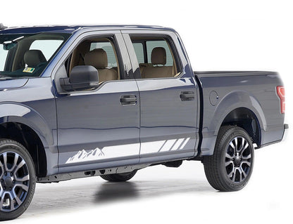 Ford F-150 (2015-2020) Custom Decals, Graphics and Stickers - Mountain Rocker Stripe Kit - Jkprostickers