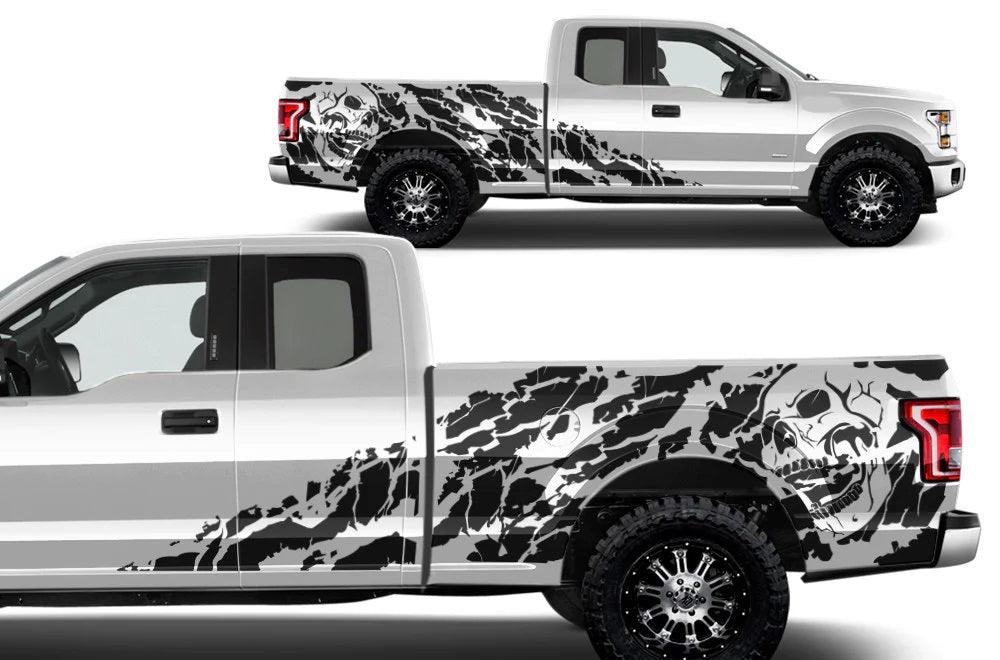 Ford F-150 Nightmare Side Decals (Pair) : Vinyl Graphics Kit Fits (2015-2020)