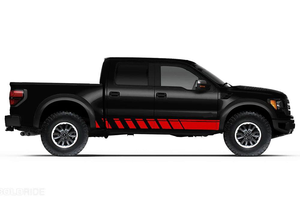 Ford F-150 SVT Raptor (2010-2014) Custom Decals, Graphics and Stickers - Rocker Panel Stripe Kit - Jkprostickers