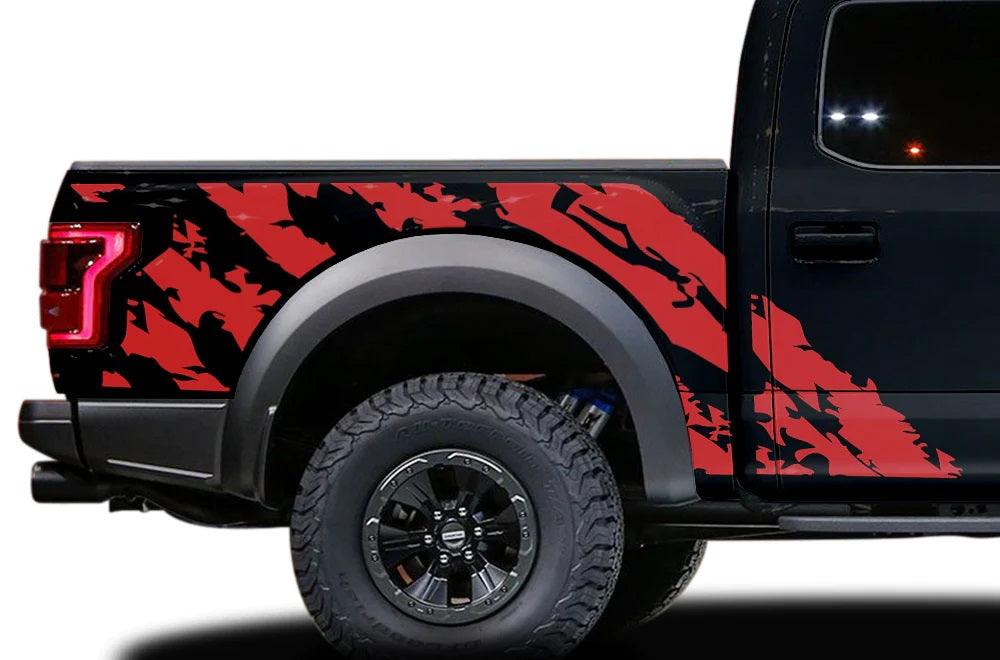 Ford F-150 SVT Raptor (2017-2020) Custom Vinyl Decals, Graphics and Stickers - Halfside Shred Kit - Jkprostickers