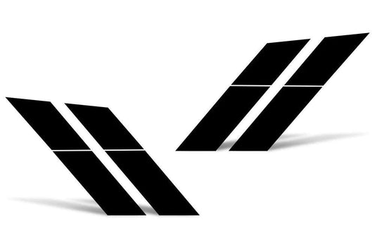 Ford Focus Hood Hash Marks Decals (Pair) : Vinyl Graphics Kit Fits (2015-2018)