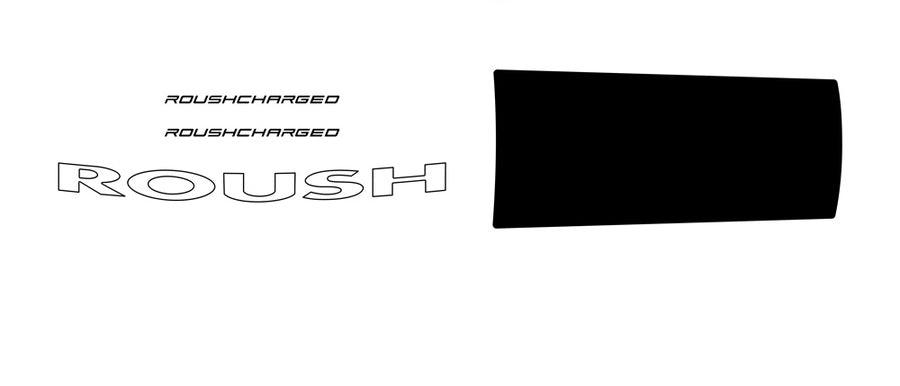 Ford Mustang (2005 to 2014) Custom Decals, Graphics and Stickers - Roush Hood And Windshield Decal Kit - Jkprostickers