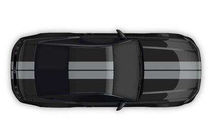 Ford Mustang (2005 to 2022) Custom Decals, Graphics and Stickers - Dual Full Body Racing Stripes - Jkprostickers