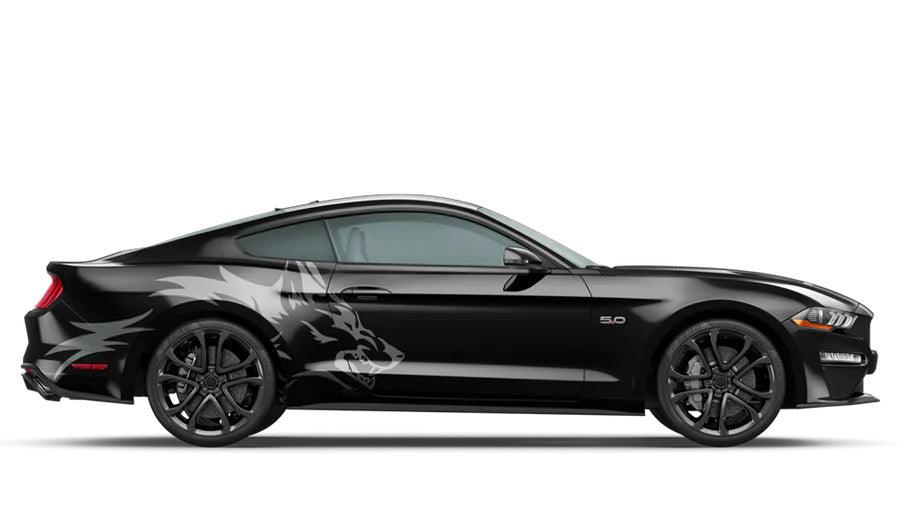 Ford Mustang (2005 to 2022) Custom Decals, Graphics and Stickers - Coyote Fender Wrap Kit - Jkprostickers