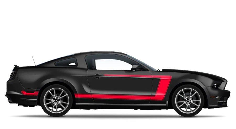 Ford Mustang (2005 to 2014) Custom Decals, Graphics and Stickers - Accent Side Wrap Kit - Jkprostickers