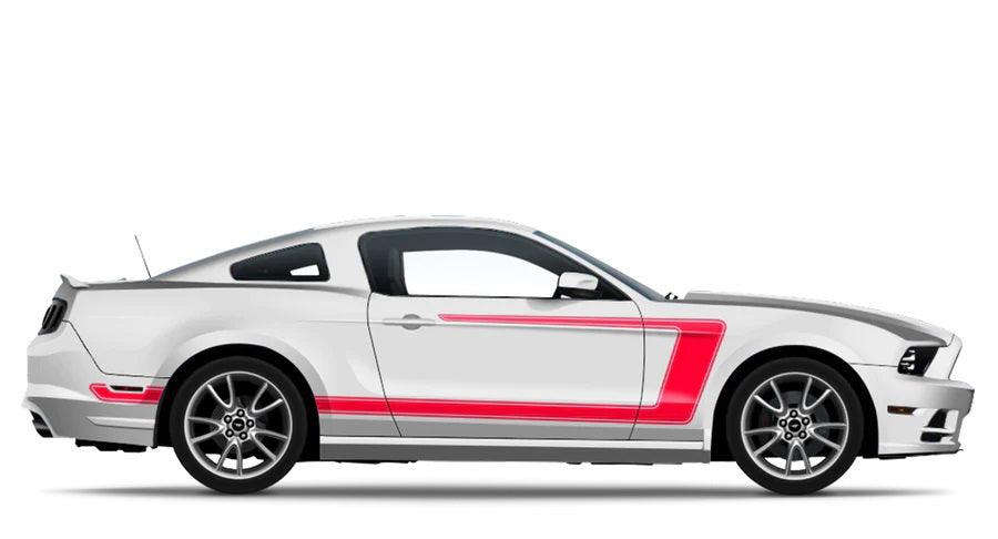 Ford Mustang (2005 to 2014) Custom Decals, Graphics and Stickers - Accent Side Wrap Kit - Jkprostickers