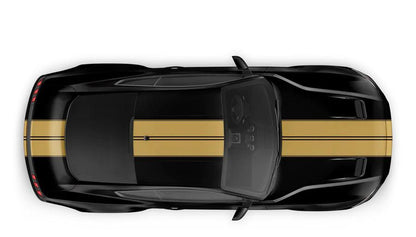 Ford Mustang (2005 to 2022) Custom Decals, Graphics and Stickers - Doubled Full Body Racing Stripes - Jkprostickers