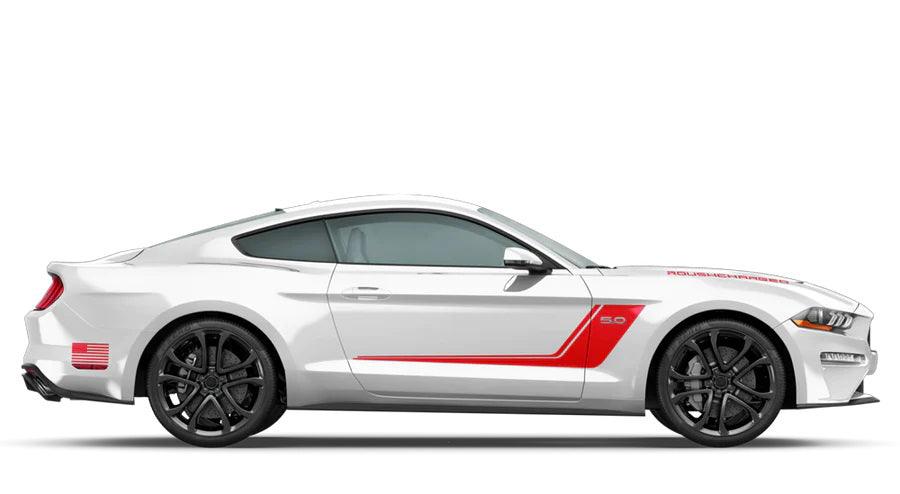 Ford Mustang (2015-2022) Custom Decals, Graphics and Stickers - Roush Stage 3 Side Stripes - Jkprostickers