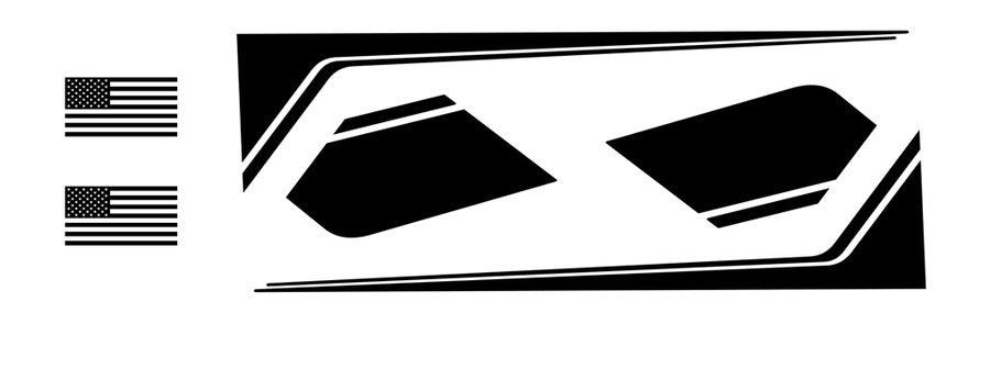 Ford Mustang (2015-2022) Custom Decals, Graphics and Stickers - Roush Stage 3 Side Stripes - Jkprostickers
