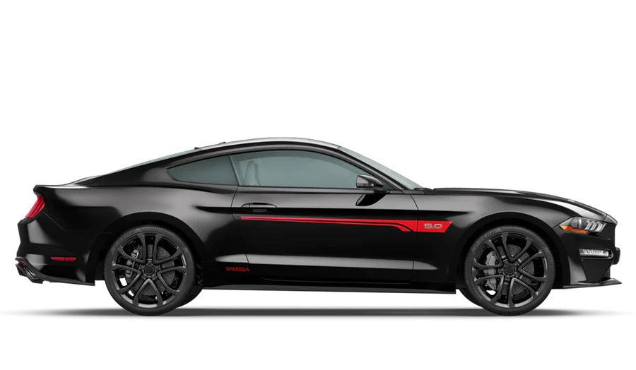 Ford Mustang (2015-2022) Custom Decals, Graphics and Stickers - Roush Side Door Stripes - Jkprostickers
