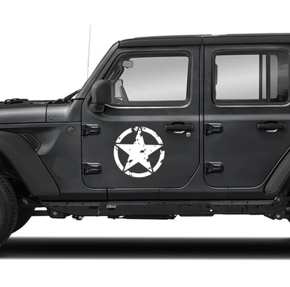 Army Star door graphics for jeep wrangler jl white