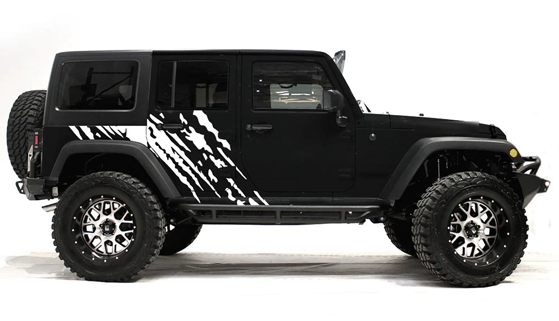 Jeep Wrangler JK (2007-2018) Custom Decals, Graphics and Stickers - Splash Back Door Kit - Jkprostickers