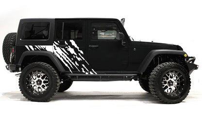 Jeep Wrangler JK (2007-2018) Custom Decals, Graphics and Stickers - Splash Back Door Kit - Jkprostickers
