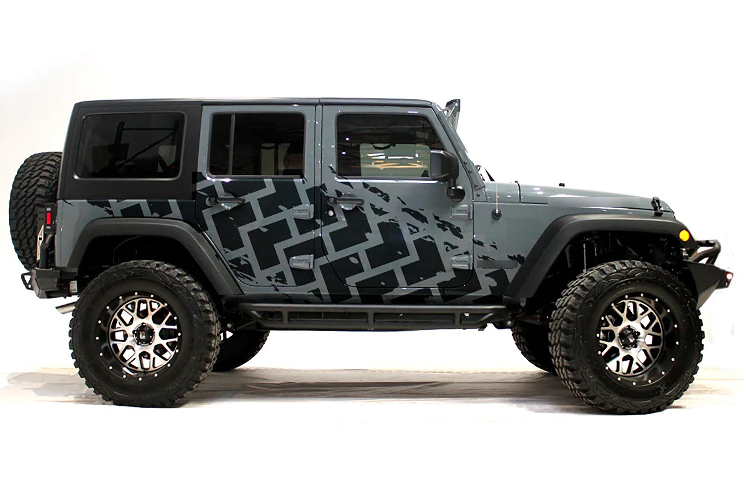    jeep_wrangler_custom_vinyl_wrap_tire_tracks_side_kit_black