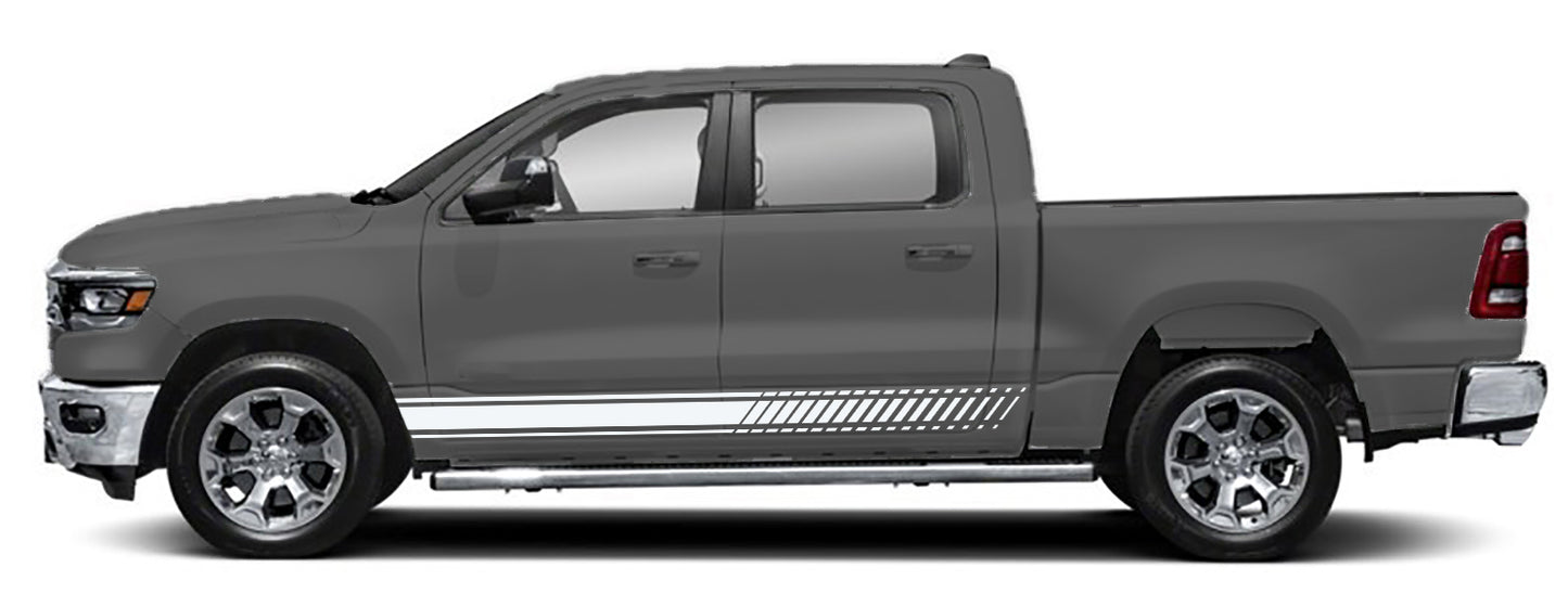 Dodge Ram Side Stripes Decals (Pair) : Vinyl Graphics Kit Fits (2019-2023)