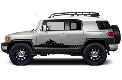 Toyota Fj Cruiser Mountain Side Stripes Decals (Pair) : Vinyl Graphics Kit Fits (2007-2014)