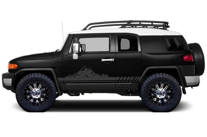 Toyota FJ Cruiser (2007-2014) Custom Vinyl Decals, Graphics and Stickers - Mountain Side Stripe Kit - Jkprostickers