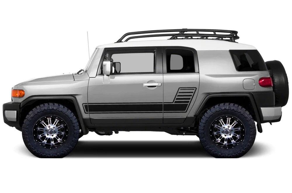 Toyota Fj Cruiser Side Stripes Decals (Pair) : Vinyl Graphics Kit Fits (2007-2014)