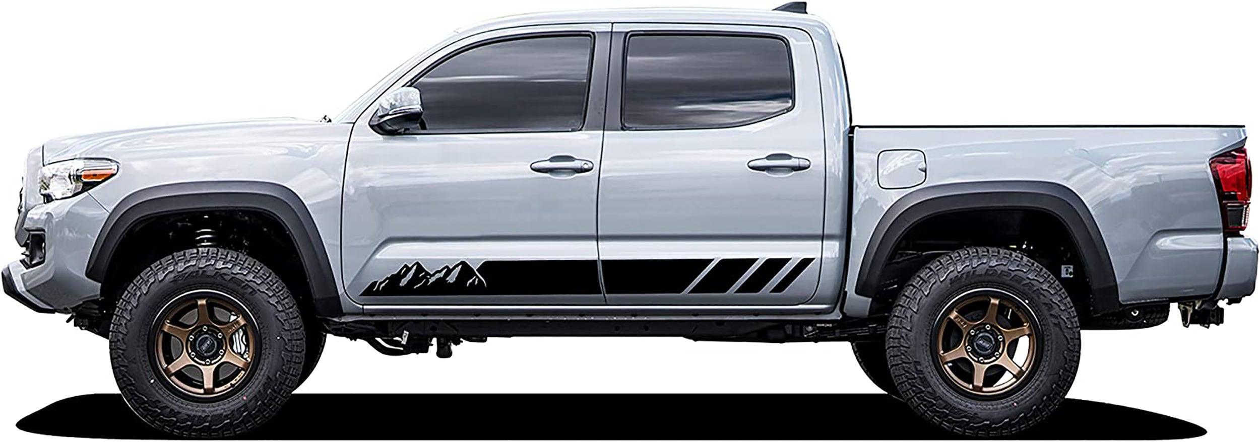 Toyota Tacoma (2005-2015) Custom Vinyl Decals, Graphics and Stickers - Mountain Side Stripe Kit - Jkprostickers