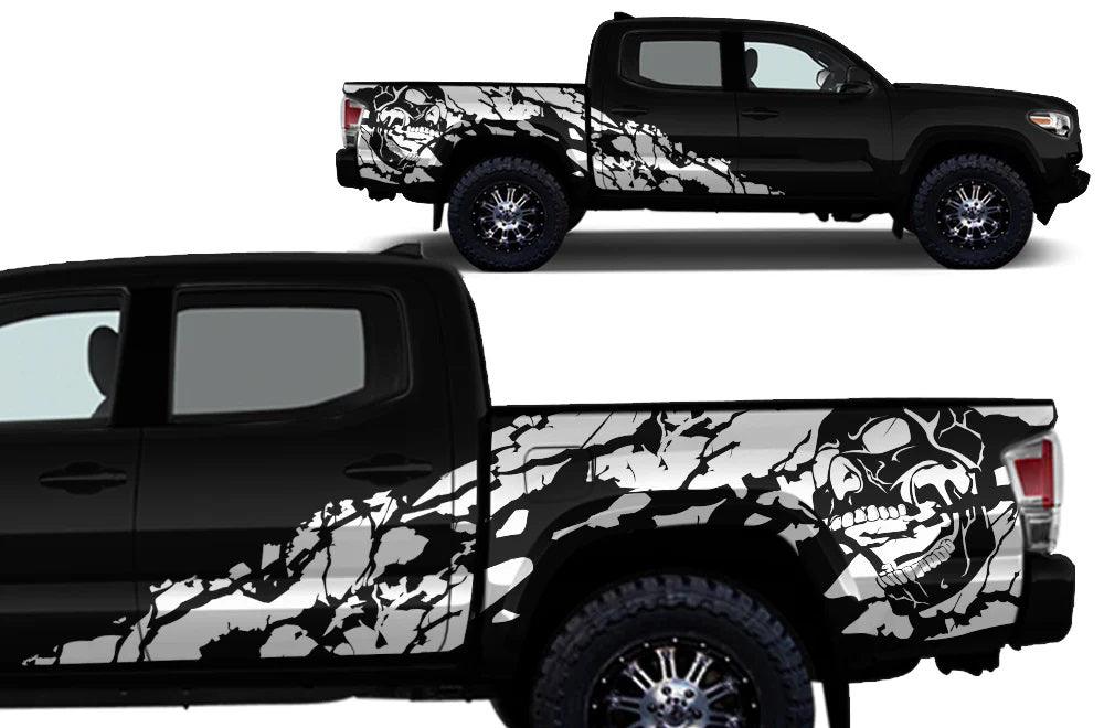 Toyota Tacoma (2016-2022) Vinyl Graphics Decals and Stickers - Nightmare Style Wrap Kit. - Jkprostickers