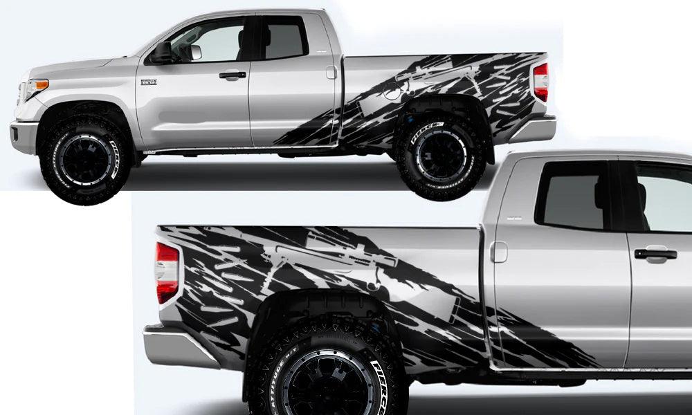 Toyota Tundra Sniper Side Decals (Pair) : Vinyl Graphics Kit Fits (2014-2021)